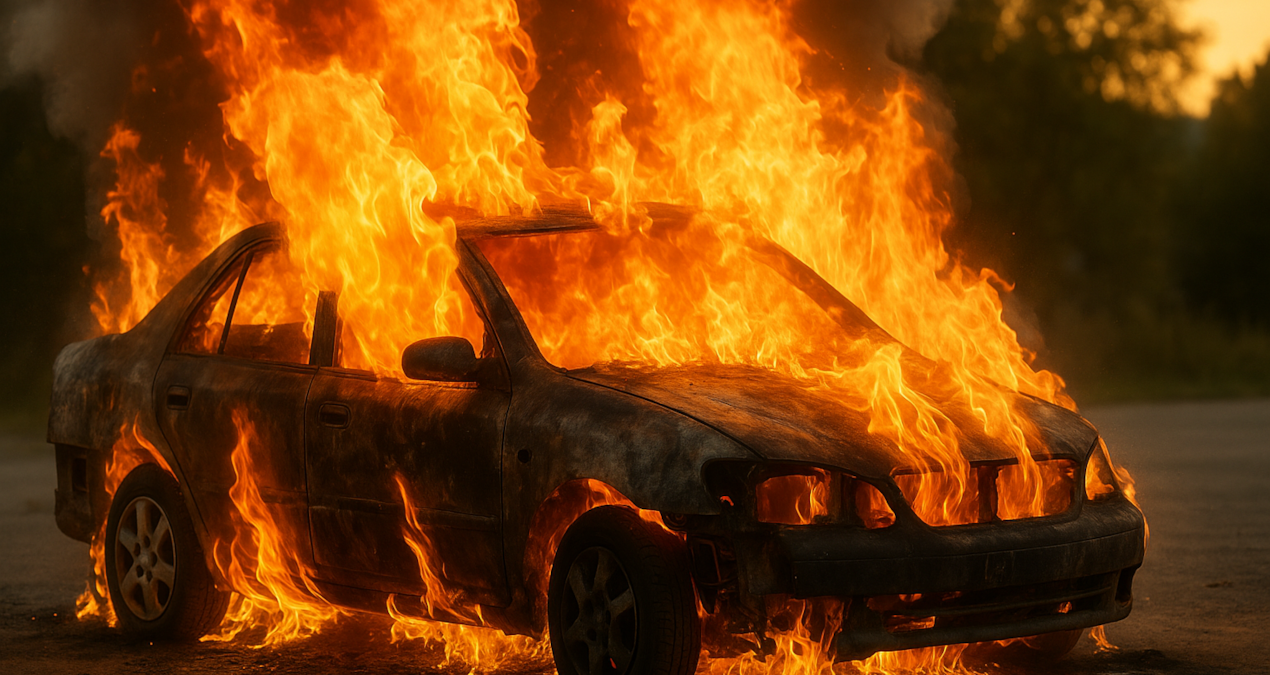 arabada unutulan su sisesi meger bu yuzden yangina neden oluyormus tDyUdH85